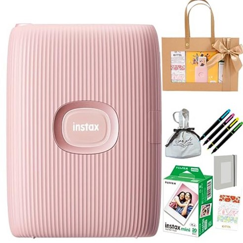 (랩핑 BOX 세트) 후지 필름 스마트 폰 프린터 instax mini Link2 세트, 화이트