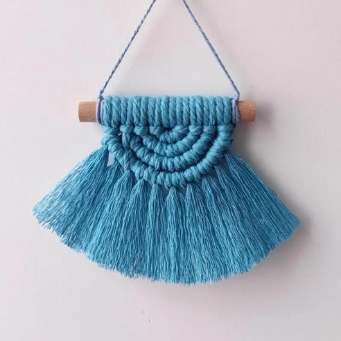 보헤미아 수제 마크라메 태피스트리 술 침실 거실 걸이 장식 농가, 1개, 1.Blue 3