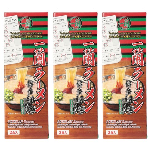 이치란 라멘 하카타 얇은 면 스트레이트, 6개