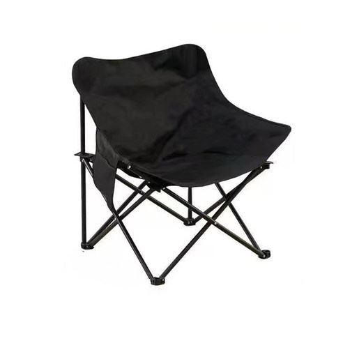 야외캠핑의자 접이식 간이의자 캠핑의자릴렉스체어, 1개, 블랙