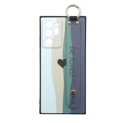 신서엔코 갤럭시S22케이스 갤럭시S22플러스케이스 갤럭시S22울트라케이스 Galaxy Phone Case SCS-1538 하트 레인보우 핸드 스트랩 휴대폰 케이스