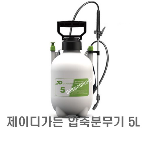 제이디가든 압축분무기 5리터 폼건 폼분사건 소독, 5000ml