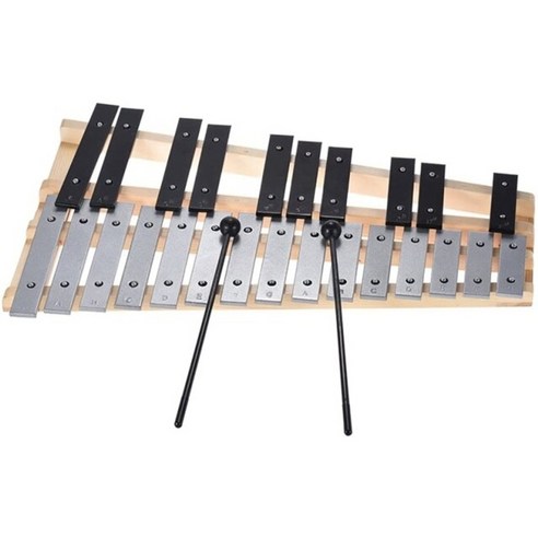 글로켄슈필 25 참고 교육 악기 타악기 선물해머 포함 용 Glockenspiel 실로폰