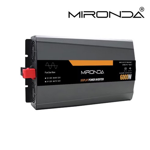 MIRONDA 순수 사인파 차량용 전력 인버터 캠핑카 용 전압 변환기 한국 KC 승인 60Hz 12V / 24V 220V MTS 용량 6000W, 1개, 용량 6000W 전압24V x 1개