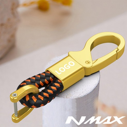 NMAX 아연 합금 키체인, orange and black
