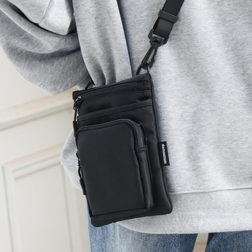 (담앤드솜 X 담솜온) 담비 크로스백 여행용 미니 슬링백 생활방수 경량 힙색 남녀공용