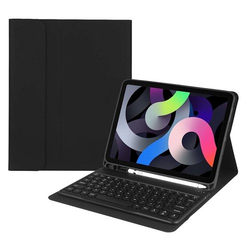 [시요] 젤리 빗 충전식 무선 키보드 태블릿 키보드 케이스 아이패드용 아이패드 에어 2 3 4 프로 11 미니 블루투스 호환, ipad air 3, black keyboard, ipad air 3