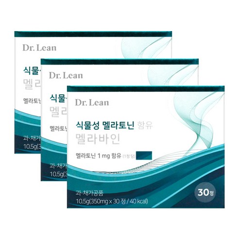 닥터린 식물성 멜라토닌 2mg 함유 멜라바인 30정, 1박스