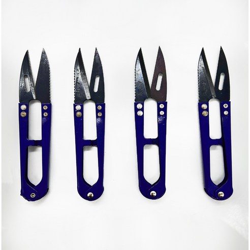 손무북 쪽가위 11cm 4개입, 노랑, 1세트