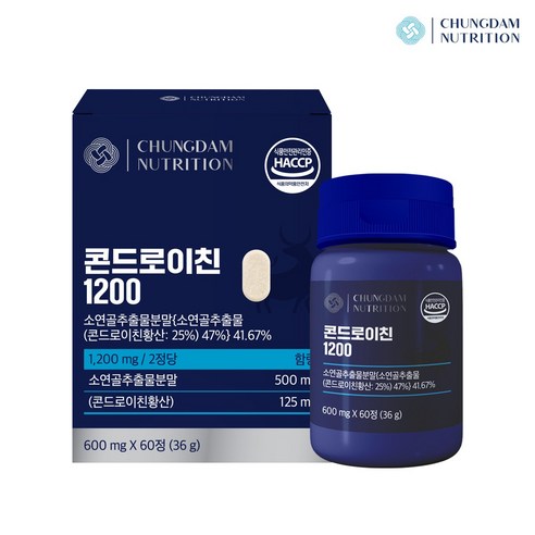 청담뉴트리션 콘드로이친 1200 600mg, 60정, 6개