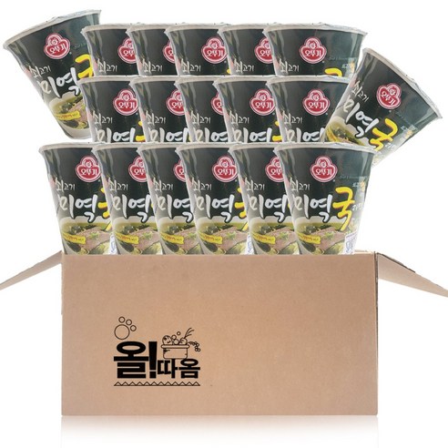 (올따옴) 오뚜기 쇠고기미역국 소컵 60g 18입, 18개