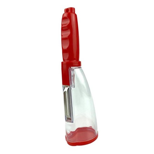 수동 과일 Peelers 슬라이서 나이프 감자 애플 주방 도구, 레드, 21x5cm, 스테인레스 스틸 및 ABS