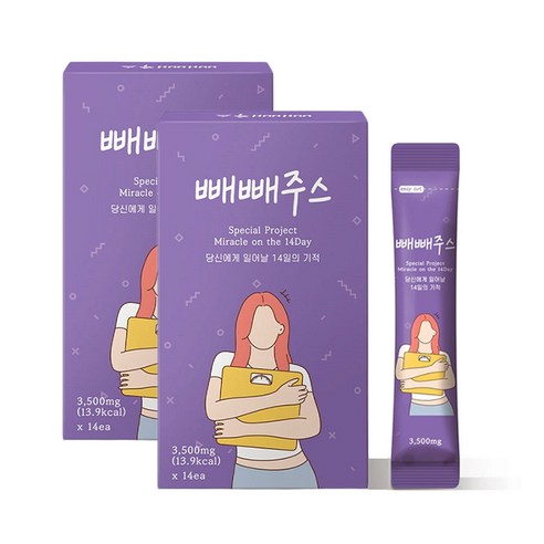 14일의 기적 빼빼주스 클렌즈주스 블루베리맛, 49g, 2개