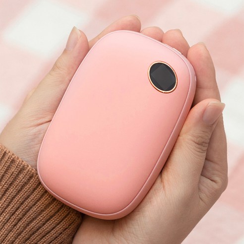 파인큐브 보드라운 양면발열 10000mAh 스톤 손난로 충전식 보조배터리 HW-100