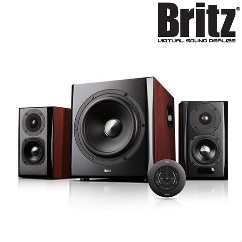 브리츠 BR-4390BT 블루투스 스피커 2.1채널 Hi-Fi 150W 고출력 우퍼 AUX/RCA USB TV연결 PC