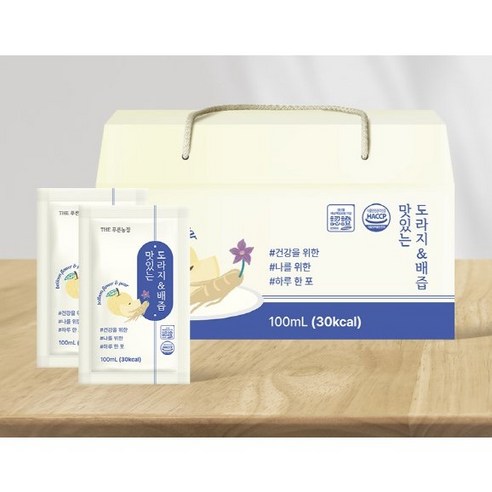 100% 착즙한 국내산 맛있는 도라지&배 즙 100ml * 30p, 3000ml, 1개