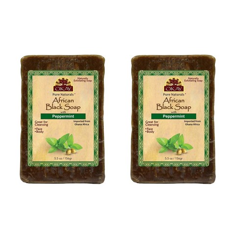 오케이 아프리칸 블랙 솝 페퍼민트 향, 156g, 2개