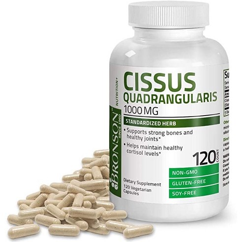 미국 정품 브론슨 시서스가루 식물성 지방분해 시서스 분말 1000mg 120캡슐 1병 캐나다시서스