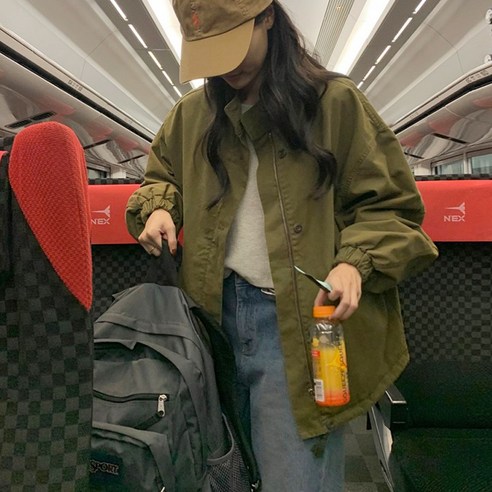 바이뮤즈 오버핏 데일리 야상사파리 자켓 리뷰 바이뮤즈