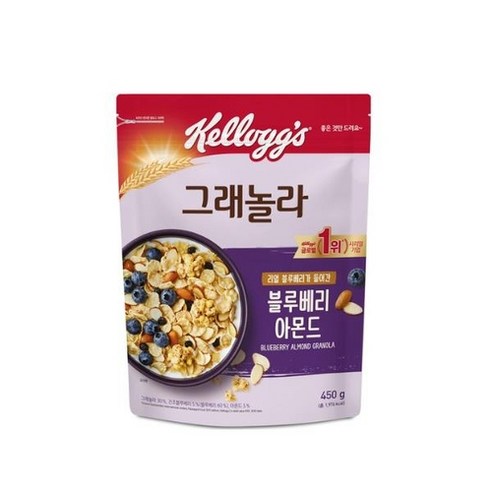 켈로그 블루베리 아몬드 그래놀라, 450g, 1개