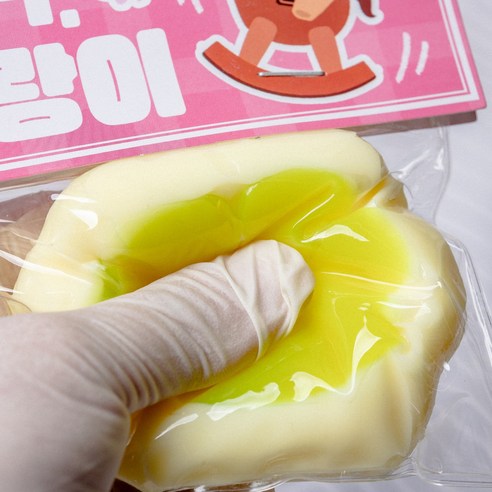 [이거쩌거] 발바닥 쫀득 말랑이 스트레스해소, 1개, 50g, 푸딩그린