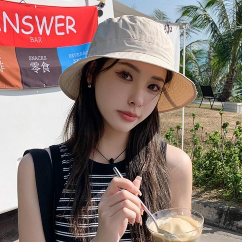 스캇홈 방수 등산모자 끈버킷햇 사파리모자, 베이지