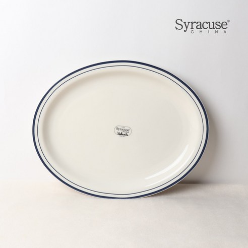 시라쿠스 뉴욕 타원접시 29cm, 1개, 미드나잇블루