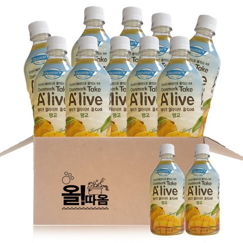 (올따옴) 덴마크얼라이브 망고맛 500ml 12개