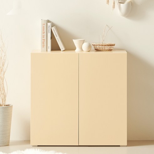 룸앤디 모노 높은 수납장 800 E0목재 LPM, 버터