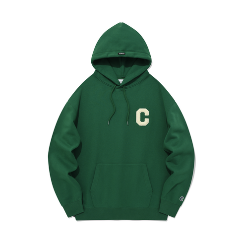 추천제품 커버낫 후드티 C 로고 후디 그린 CO2303HD01GN