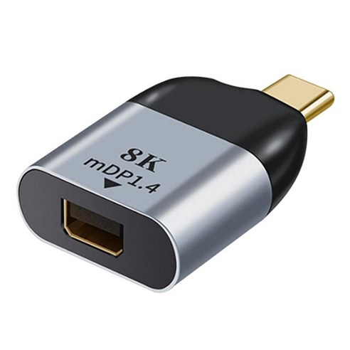 유형-C-Hdmi/Vga/DP // 미니 DP HD 플러그 앤 플레이 일방적 인 디자인 전화, 미니 DisplayPort, 33.3x25.2mm, 알루미늄 합금