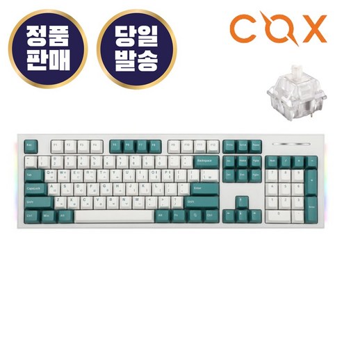 콕스 COX CK01 PBT SL 기계식 게이밍 키보드 (저소음 백축) 유선 USB 104키 동시입력