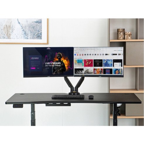 카멜마운트 32인치 고중량 높이조절 듀얼모니터암 BMA-2D+USB-KIT, 17-32인치 고중량 듀얼모니터암, 1개