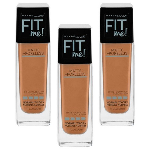 메이블린 핏 미! 매트+ 포어리스 파운데이션 30ml, Classic Tan, 3개