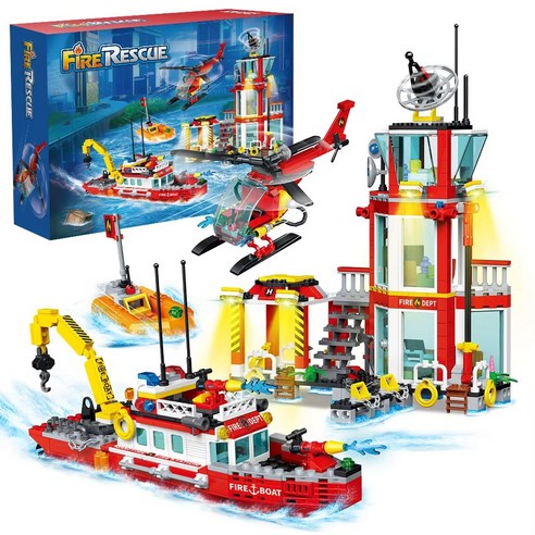 소방서 블럭 해양구조 세트 779pcs, 1