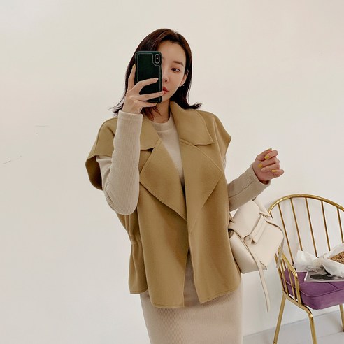 퍼니걸스 3632 뒷주름 조끼 베스트 여성의류