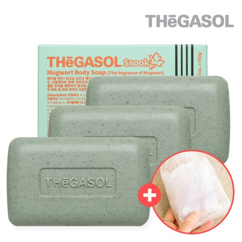 때가솔 프리미엄 때비누 미용 목욕비누 3개세트 사은품 비누망 증정, 100g, 3개, 쑥비누3개세트