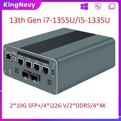 13 세대 인텔 미니 PC i7 1355U i5 1335U 210G SFP 광학 4x i2, CHINA, 64GB DDR5 1TB NVMe