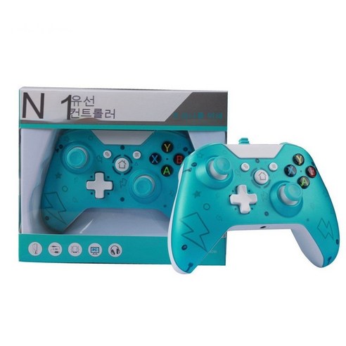 [Nuggets] 유선 게임 컨트롤러 게임 패드 스틱 게임 컨트롤러 PC 직접 연결, Green