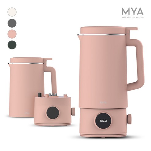 [마이아] 마이쿠커 프리미엄 분리형 두유 제조기 죽 티메이커 ND-MYA003 대용량 1000mL, 핑크