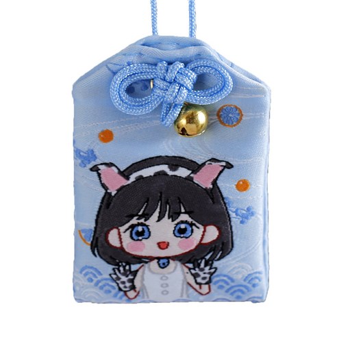 Omamori Lucky Amulet - Many Styles of Charms for Blessing Fortune/Wealth/Health/Education/Love/etc, Smoothly-Sky Blue