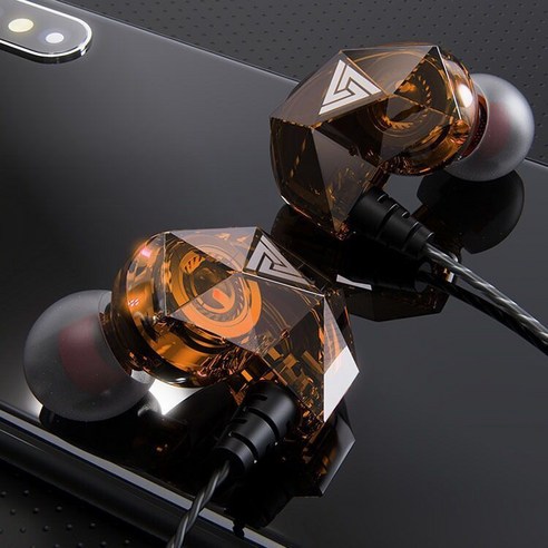 DFMEI -ear 헤드폰에서의 이중 -움직임 Vivo Huawei Oppo 일반 게임 K 노래 라인 제어 헤비베이스 스포츠 헤드셋 케이블, K7 【다이아몬드 옐로우】