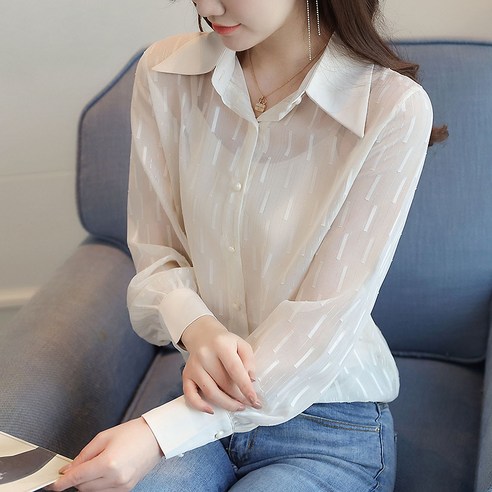 KORELAN이른 얇은 블라우스