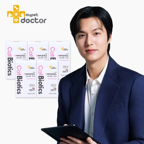 [마이펫닥터] 펫바이오틱스 포 캣 고양이 영양제 특허 유산균 장 신장 구강 피부 다이어트 알러지 관절 60g, 소화기능 개선, 5개