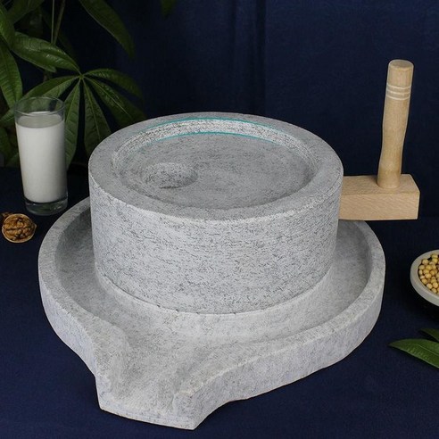 콩국수 두부 전동 맷돌 멧돌 자연석 절구, 화강암 25x35 ..., 1개 - 절구/절구공이 | 쿠팡