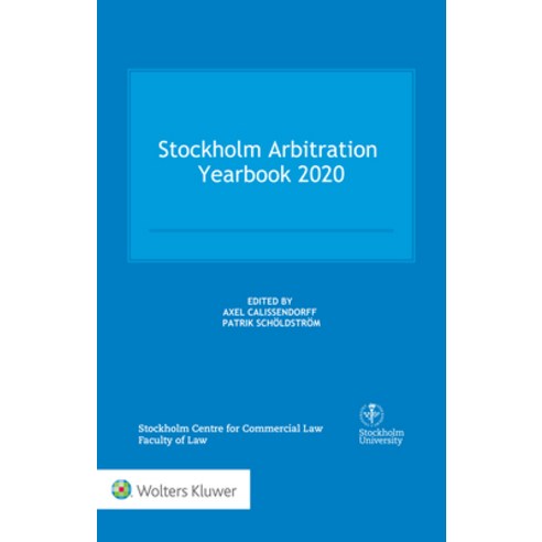 Stockholm Arbitration Yearbook 2020 Hardcover, Kluwer Law International, English, 9789403524108
