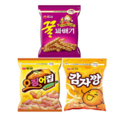 농심 대용량과자세트_꿀꽈배기+오징어집+감자깡 - 감자과자 | 쿠팡