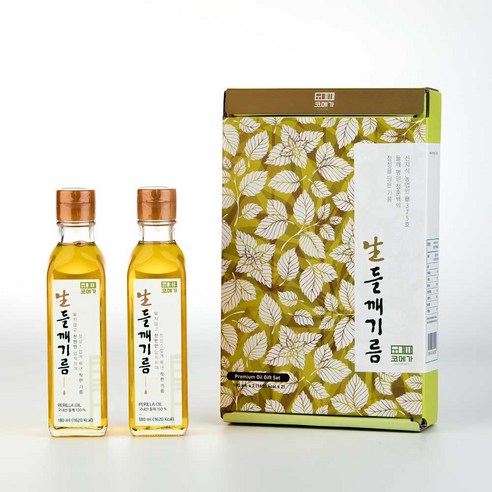 [식품의품격] 국산100% 1회 냉압착 생들기름, 선물세트(2병), 1개, 180ml