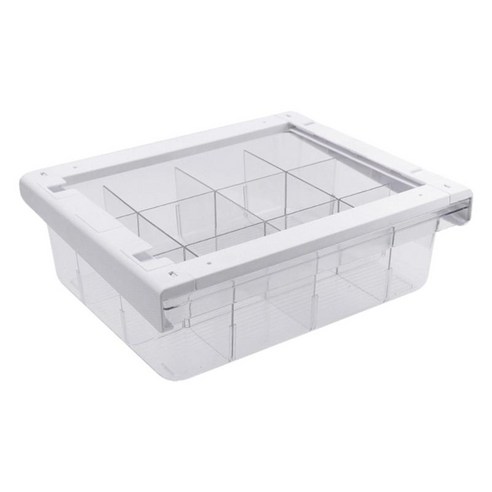 서랍 속옷 주최자 옷장 보관함 속옷 보관 상자 넥타이 브래지어, 30x24.5x11cm, PETG, 화이트, 클리어