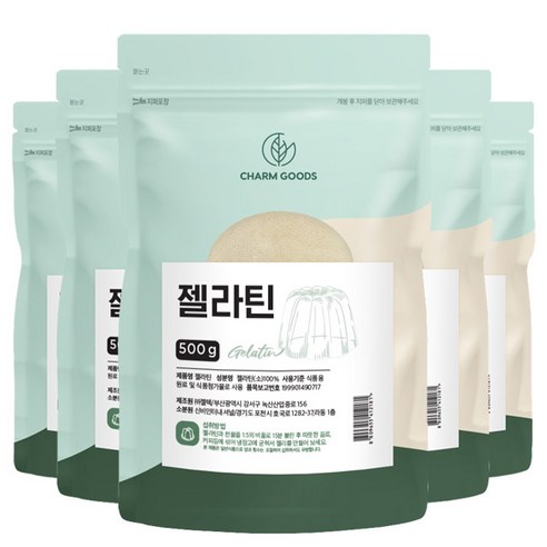 젤라틴 분말 가루 500g 5팩, 5개